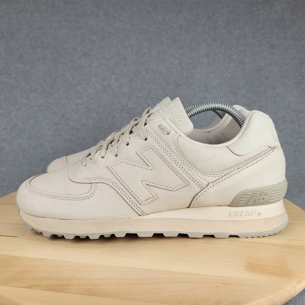 New Balance 576 Made‎ in England Mens 7.5 Off White Leather Sneakers OU576OW